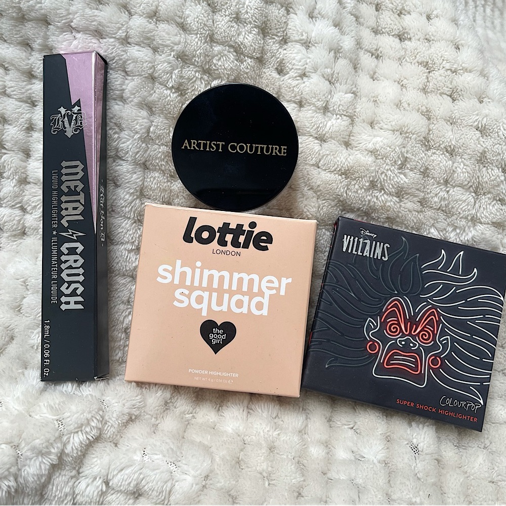 Kat Von D, Lottie London, Artist Couture, & Colour Pop Highlighter Bundle